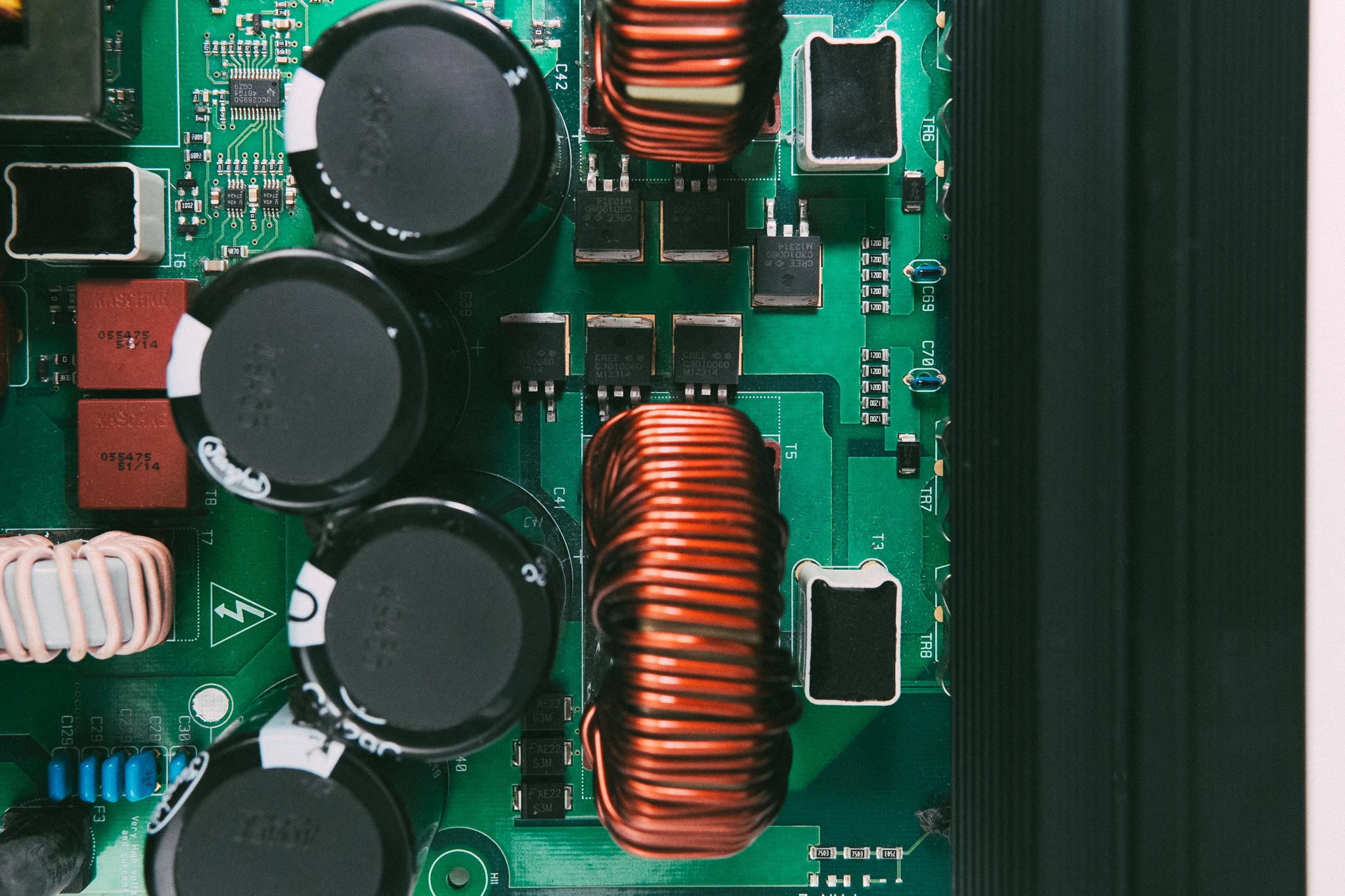 Detail of PFC unit in 3.6 KW charger.